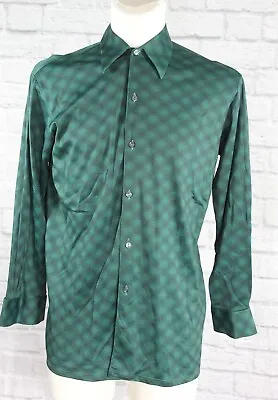 Men's Casual Shirt Graziella 40N GDR True Vintage 80's Nylon • £55.82