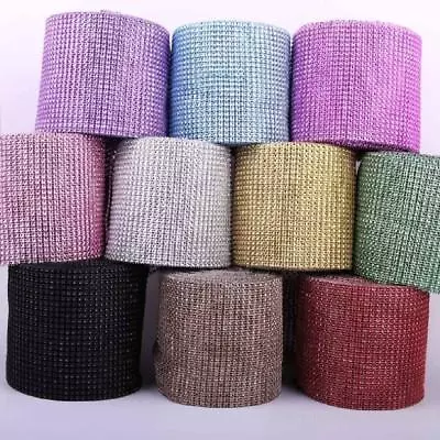 £1.34 • Buy 1 Yard Diamante Rhinestone Mesh Ribbon Crystal Banding Wedding Cake Decoration