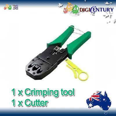 NEW NETWORK Crimper With Cutter For RJ45 RJ11 Phone LAN Ethernet Cable Tool  • $11.99