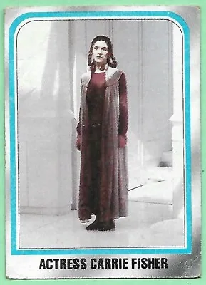 1980 Topps Star Wars The Empire Strikes Back Actress Carrie Fisher Card #225 • $0.99