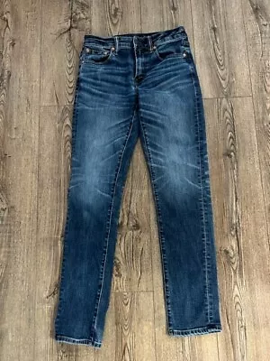 American Eagle Mens Airflex Temp Tech Slim Jeans Medium Wash 28x32 Actual 28x31 • $12