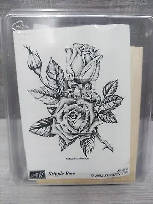  Stampin' Up! STIPPLE ROSE Set Of 1 Rubber Stamps 2002 Crafts  • $7