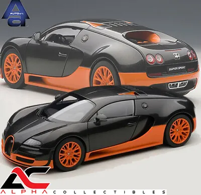 Autoart 70936 1:18 Bugatti Veyron Super Sport Carbon Black/orange Supercar • $370.50