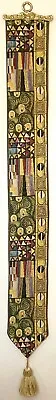 £53.98 • Buy The Kiss Klimt Lined Belgian Tapestry Bell Pull Wall Hanging + Brass Hanger 0279