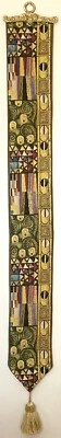 £58.98 • Buy The Kiss Klimt Lined Belgian Tapestry Bell Pull Wall Hanging + Brass Hanger 0279