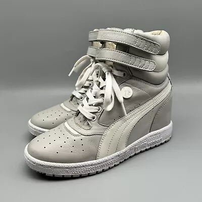 Rare Puma X Mihara Yasuhiro Collaboration Wedge Sneaker Size 7.5 Gray/White • $59.29