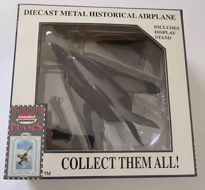 F-117 STEALTH Postage Stamp Plane Model Power DIECAST 1/100 History Airplane Box • $26