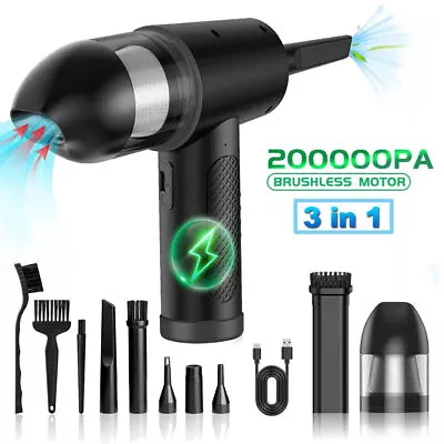 200000PA Cordless Handheld Vacuum Cleaner Home Computer Compressed Air Duster • $43.99