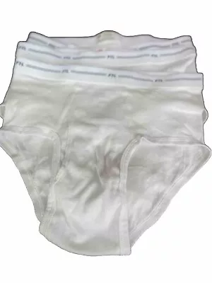 Vintage FOTL Mens Brief Underwear White Lrg Wide Ribbed Knit FTL Spell-out NEW  • $20