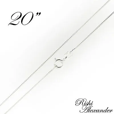 Sterling Silver BOX Chain Necklace Thin .7mm 012 Gauge 925 Italy Italian Jewelry • $4.69