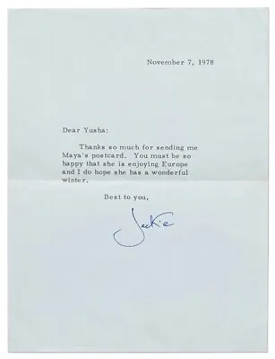 Jacqueline Kennedy 1978 Typed Letter Signed - To Her Step-Brother - JFK • £475.08