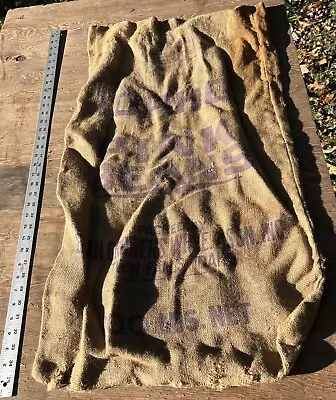 Vintage Potato Burlap Sack Bag Idaho Pink Beans Not Potatoes Purple Scrip • $9.99