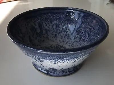 £20 • Buy Vintage Stoneware Cobalt Blue Sponge Ware Bowl Beautiful & In Perfect Condition