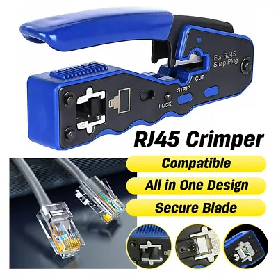 CAT6/5 Network Cable Tool Tester RJ45 Crimper Ethernet LAN Kit Crimping • $28.90