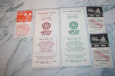 Vintage 1987 Disney Epcot Entertainment Programs & Complimentary Parking Tickets • $10