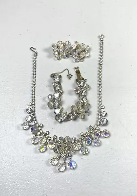 Juliana D&E Cha Cha Dangle Crystal & Rhinestones Necklace Bracelet & Earring Set • $250