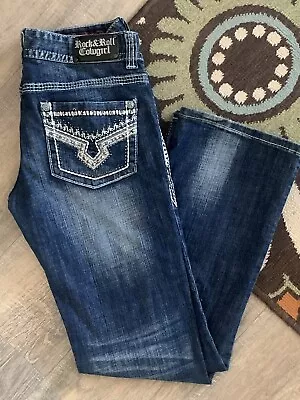 Rock & Roll Cowgirl Women’s Size 29 Low Rise Embellished Bootcut Jeans • $26