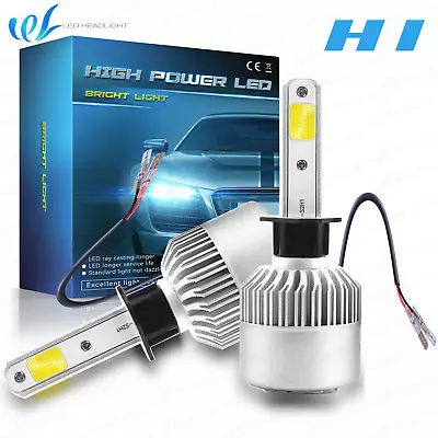 Pair H1 6000K White LED Headlight Bulb Conversion Kit Low Beam Replace Halogen • $23.99