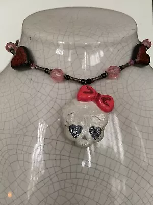 Monster High? Skull Chunky Bubble Gum Acrylic Bead Necklace Cute • $16