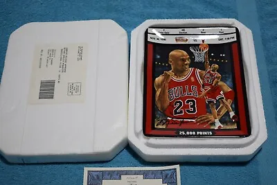 Michael Jordan Chicago Bulls 25000 Points Upper Deck Bradford Exchange Plate T-9 • $39.99