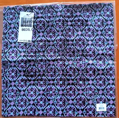 NWT Vera Bradley Bandana Head Cover Small Scarf 100% Cotton In Lilac Vines Print • $5.99