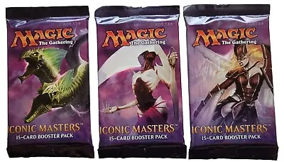 3 (three) X Sealed Iconic Masters Booster Packs Mana Drain Flusterstorm • $47.49