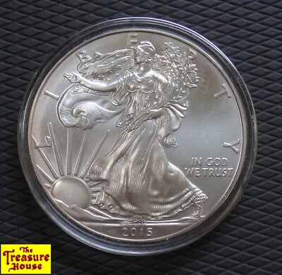 $29 • Buy 2015 USA American Eagle ONE DOLLAR S$1 .999 Fine Silver 1 OZ-T Troy Bullion Coin