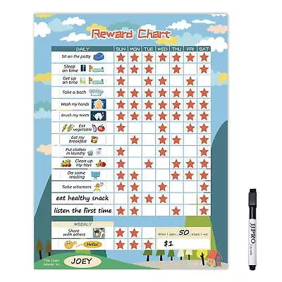 Magnetic Chore Chart For Kid At Home Bahavior Chart For Kid At Home Reward Cha • $20.47