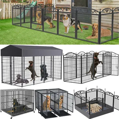$139.98 • Buy BingoPaw All Types Strong Dog Crates Cage Jumbo Indoor Outdoor Large Dog Kennel