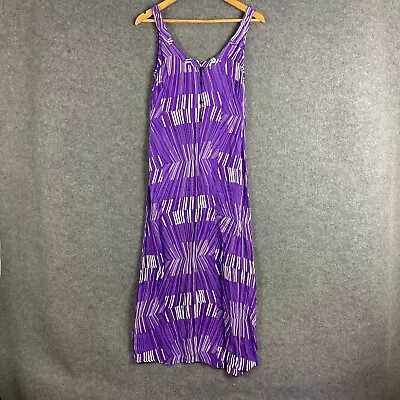 Ginger And Smart Dress Womens 8 Purple White Maxi Silk Striped Occasion Event • $9.95
