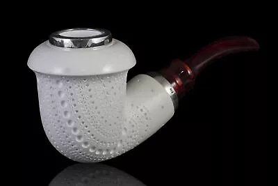 Large Calabash Meerschaum Pipe 925 Double Silver Smoking Tobacco W Case MD-116 • £209.62