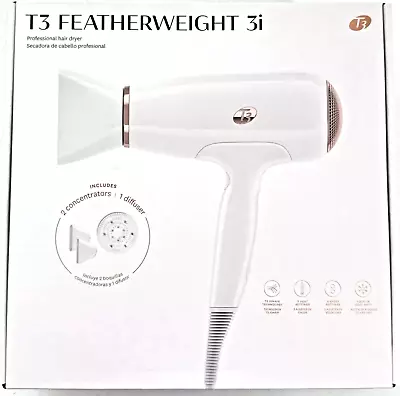 T3 Featherweight 3i Hair Dryer Diffuser White Rose Gold  -  Model - 76805. • $70.50