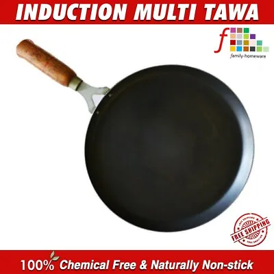 £12.49 • Buy Iron Induction Tawa Flat Dosa Tava Crepe Pancake Pan Roti Chapati Heavy Duty Stl