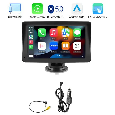 7  Touch Screen 2K Portable Car Wireless Apple CarPlay&Android Auto Radio BT FM • £40.39