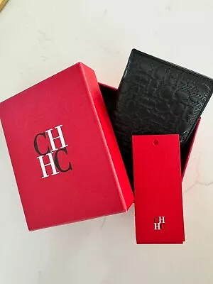 CH Carolina Herrera Wallet Bifold 4x3 Inches Black And Red Leather • $290