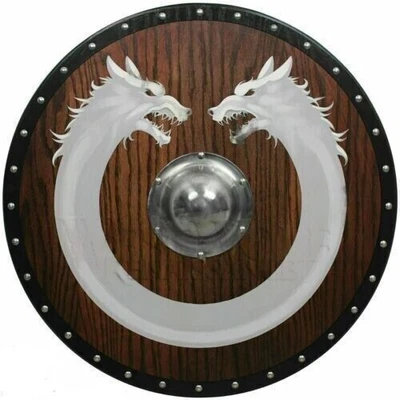 £223.71 • Buy New Armors Red Oak Viking Wolf Ring Shield Wooden And Steel Ex123