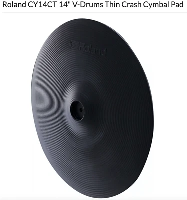$395 • Buy Roland CY14CT 14 Inch 2 Zone Latest Thinner V Drums Crash Cymbal BRAND NEW VAD.