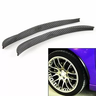 2Pcs Rear Bumper Carbon Fiber Body Kit Fender Flares Wheel Llip Universal • $14.96