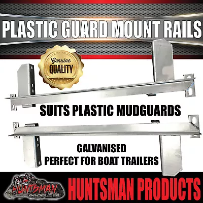 X2 Boat Trailer Slipper Spring Mount Rails Suit Plastic Guards 13  Or 14  Wheels • $170