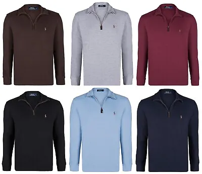 Half Zip Classic Fit POLO RALPH LAUREN Long Sleeve Cotton Sweater Top-Sweatshirt • £29.99