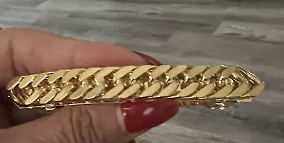 Vintage Gold Tone Chain Link Hair Barrette Accessory • $6.77