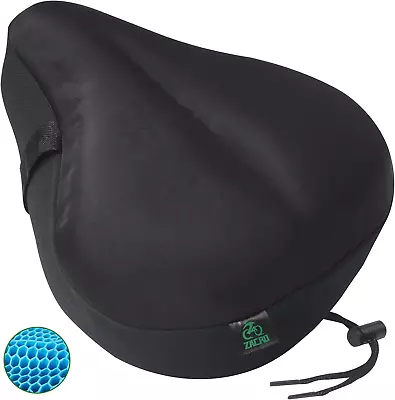 Wide Bike Seat Cushion - Honeycomb Gel Bike Seat Cover For Men & Women Comfort  • $28.99