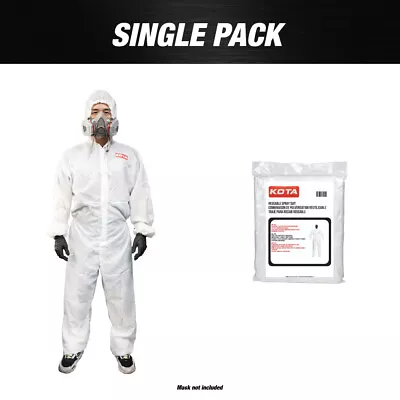 LAUCO White Polyester Reusable & Washable Paint Coverall Spray Suit With Hood • $19.88