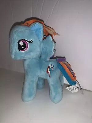 My Little Pony Rainbow Dash Plush Pegasus Blue String Ribbon Hair Angel Wings • $8