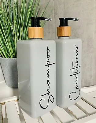 £5 • Buy Grey Square Personalised Shampoo|Conditioner|Bodywash|Pump Bottle| £5 PER Bottle