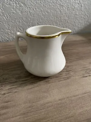 Sterling Vitrified China Creamer White & Gold East Liverpool Oh USA HN • $9
