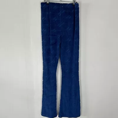 Iets Frans Towelling Stretch Flare Joggers Royal Blue SMALL/MEDIUM W26-34  L34  • £15