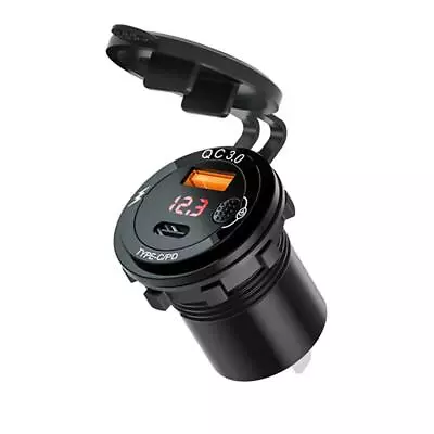 Waterproof 12V Fast Car Charger Adapter QC3.0 USB Type C For Motorcycle Boat   • $30.23