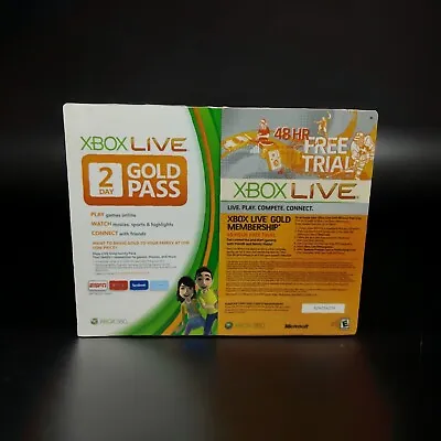 Microsoft - Xbox Live 2 Day GOLD Membership Card US & 48 Hour Free Trial Vintage • $13.49