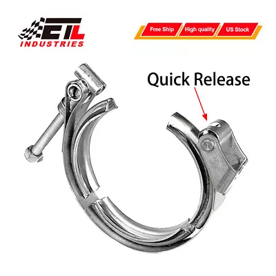 $8.99 • Buy 2  Inch V-Band Clamp  Quick Release Stainless Steel Turbo Downpipe Exhaust
